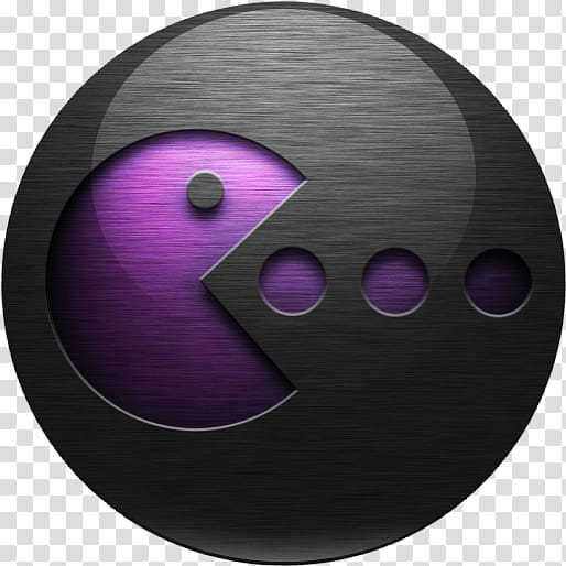 Brushed Folder Icons, Games_violett, Pacman logo transparent background PNG clipart
