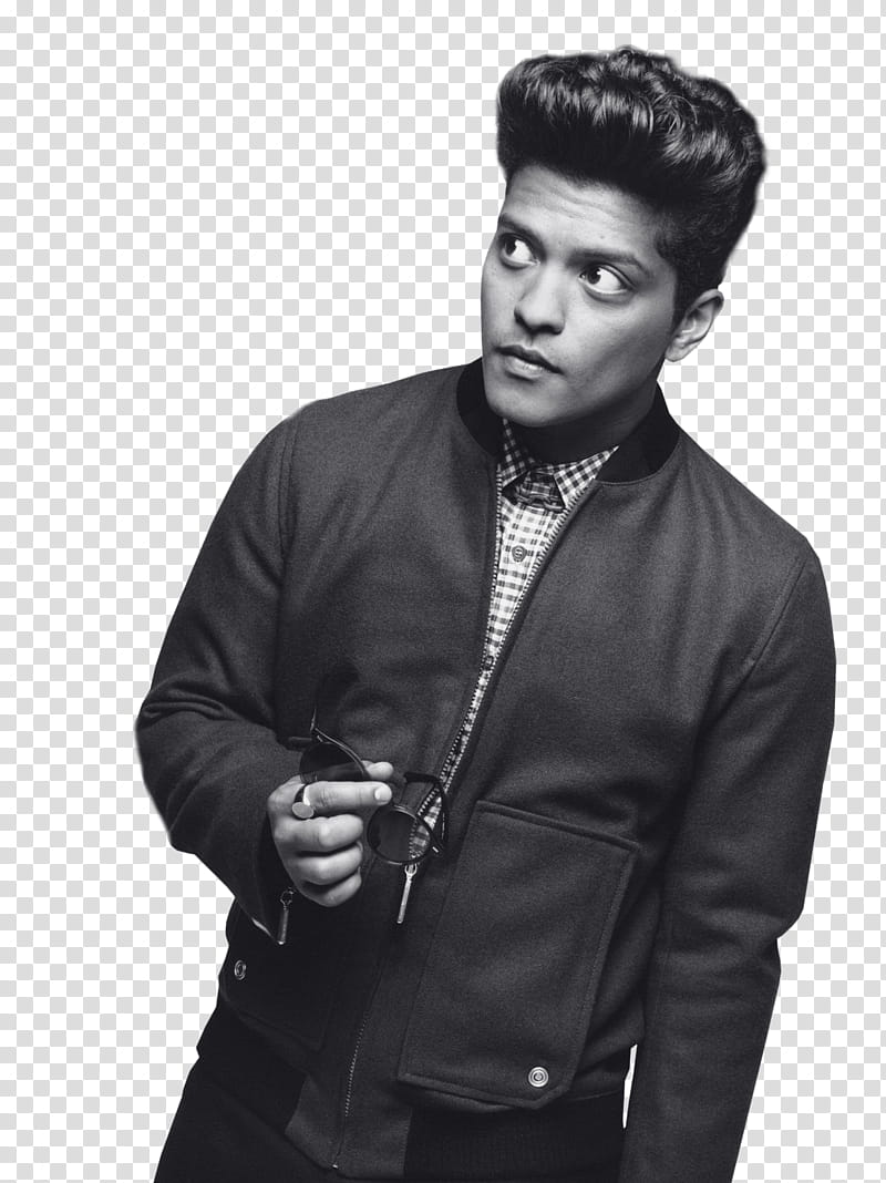 Bruno Mars, grayscale of Bruno Mars standing transparent background PNG clipart