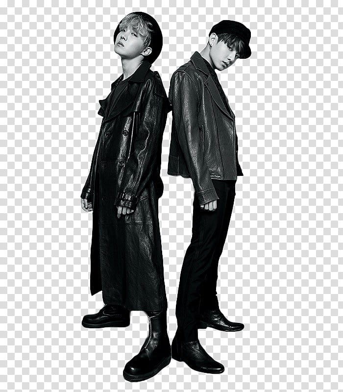 bangtan sonyeondan , grayscale of two men standing transparent background PNG clipart