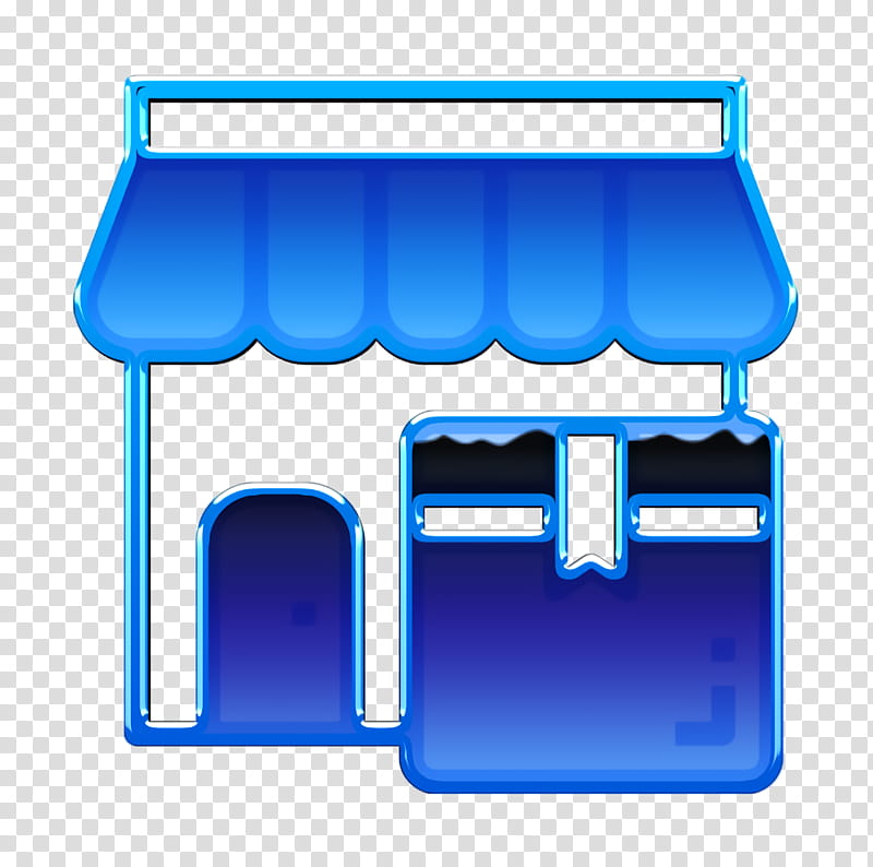 Logistic icon Shop icon, Blue, Electric Blue, Rectangle transparent background PNG clipart