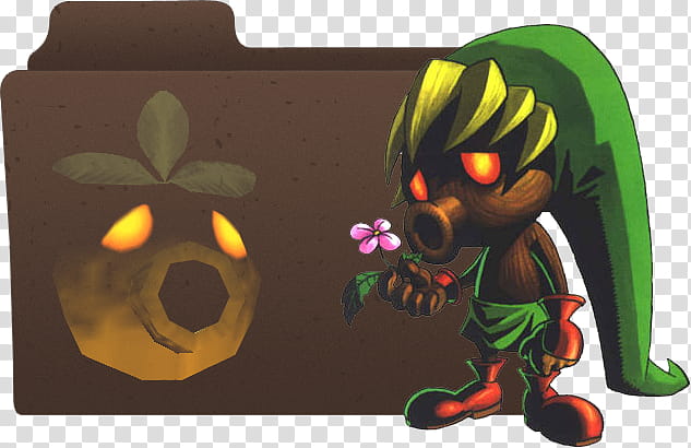 Zelda Majoras Mask Folder , character wearing green hat transparent background PNG clipart