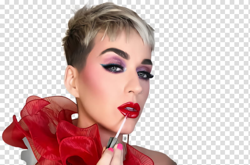 Lips, Katy Perry, Singer, Lipstick, Lip Gloss, Eyelash, Saem Kissholic Lipstick M, Beautym transparent background PNG clipart