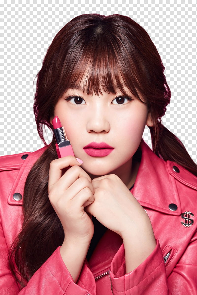 Umji GFriend Clinique, woman holding lipstick transparent background PNG clipart