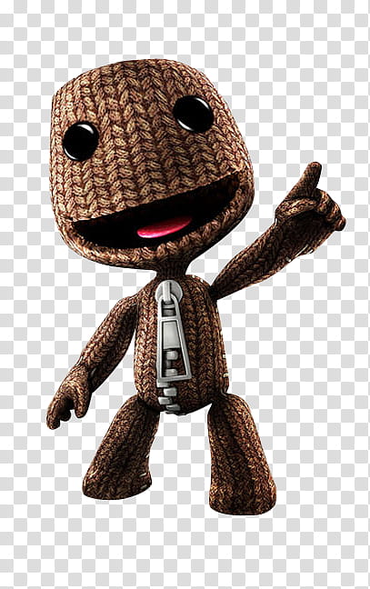 PlayStation All-Stars: Battle Royale, Sackboy, brown and white dog plush toy transparent background PNG clipart