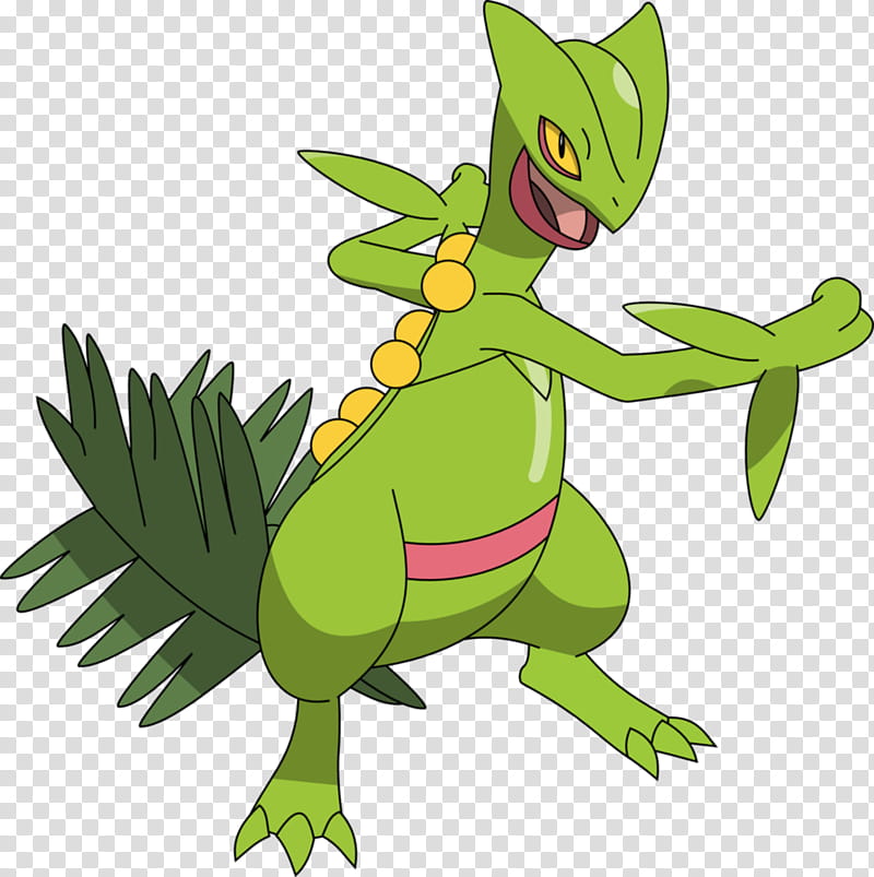 Sceptile, green Pokemon character illustration transparent background PNG clipart