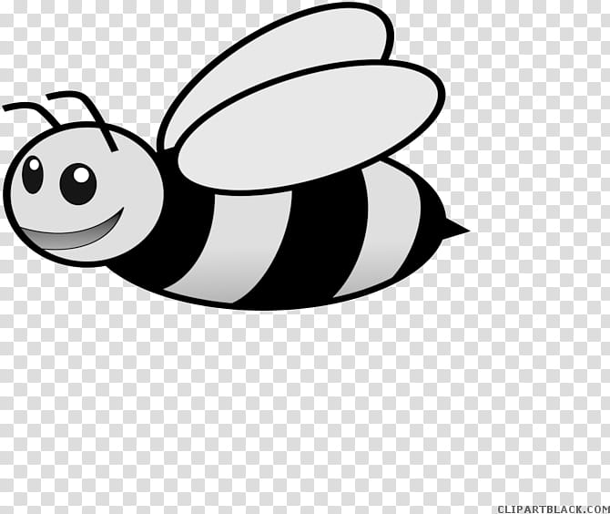 honey bee clipart black and white