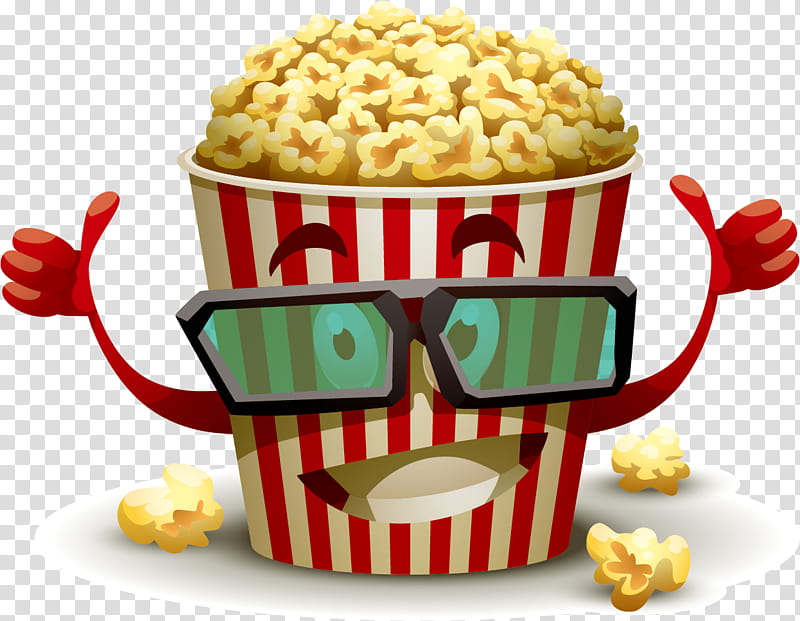 Junk Food, Popcorn, 3D Film, Cartoon, Stereoscopy, Popcornbox, Cinema, Snack transparent background PNG clipart