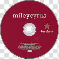 Breakout by Miley Cyrus disc transparent background PNG clipart