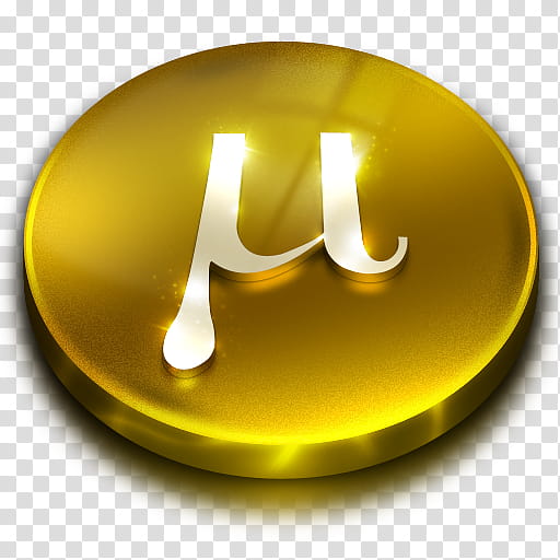 uTorrent icon, , round gold u logo transparent background PNG clipart