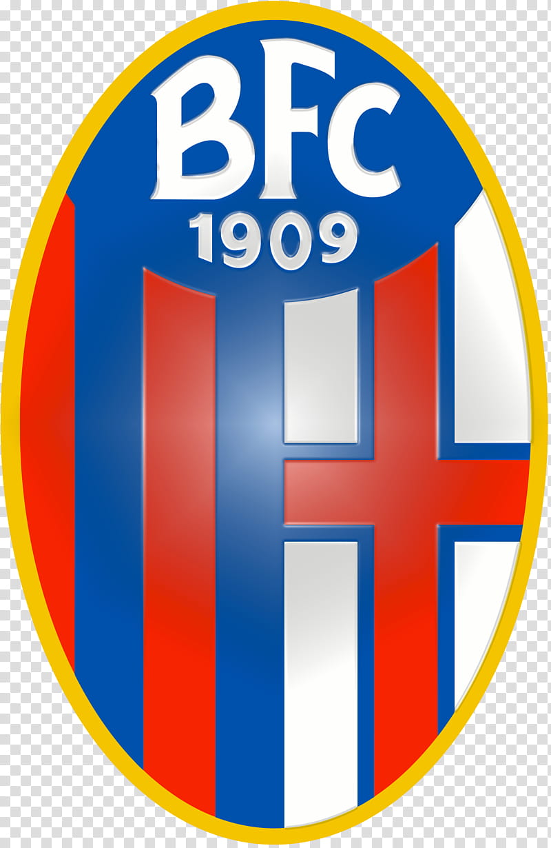 Dream League Soccer Logo, Bologna Fc 1909, Football, Football Team, Emblem, Blue, Yellow, Text transparent background PNG clipart