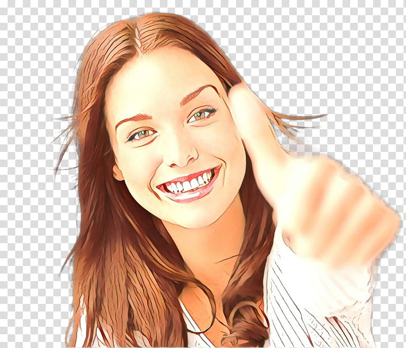 Woman Happy, Thumb Signal, Hair, Facial, Sanitary Napkin, Smile, Happiness, Hair Coloring transparent background PNG clipart