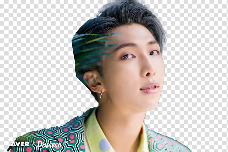 Rap Monster, standing man wearing green suit transparent background PNG clipart