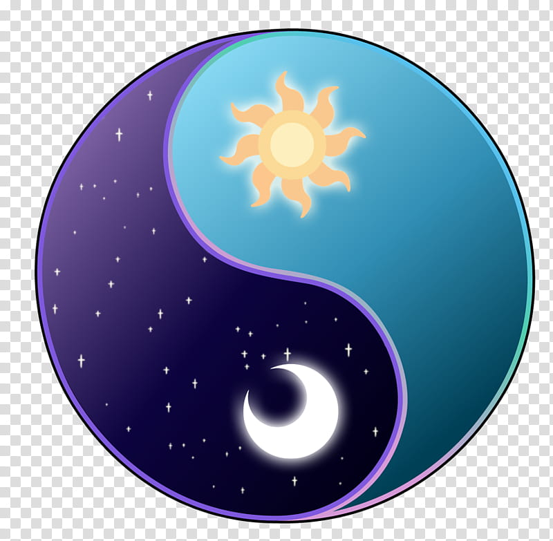 Yin Yang Celestia and Luna Subtle Brony set, night and day yin yang transparent background PNG clipart
