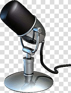 Microfonos, gray and black condenser microphone transparent background PNG clipart