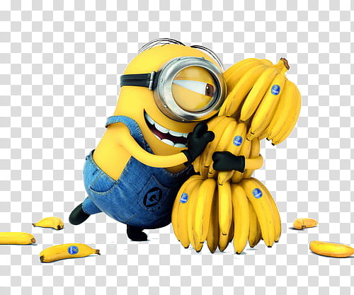 minion near bananas transparent background PNG clipart
