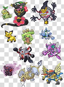 Fusion Pokemon Sprites, Pokemon character art transparent background PNG clipart