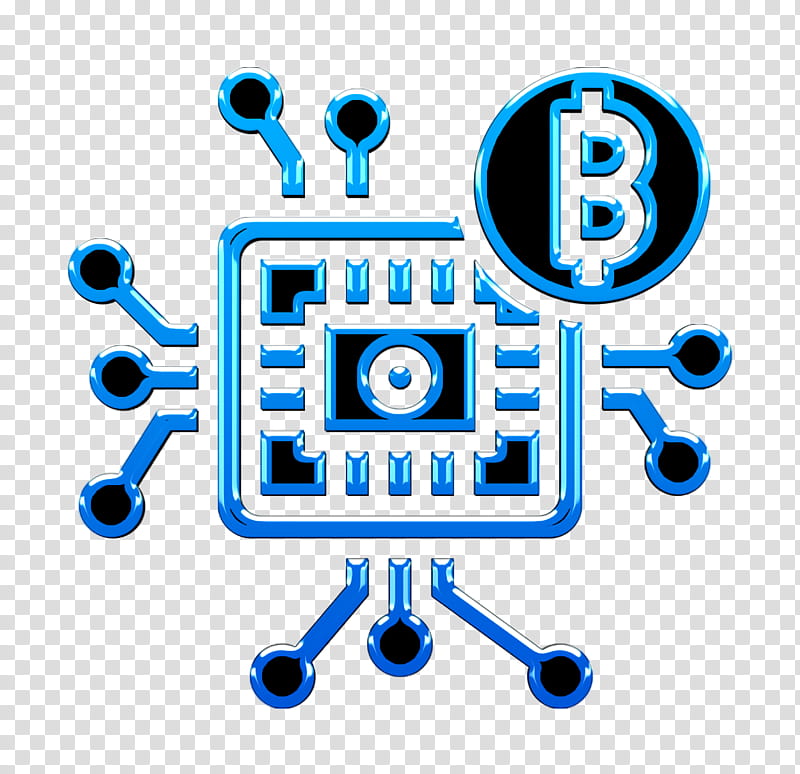Microchip icon Blockchain icon Business and finance icon, Line, Symbol, Logo transparent background PNG clipart