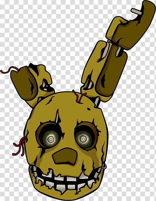 Five Nights at Freddy&#;s Springtrap shirt design, brown skull illustration transparent background PNG clipart