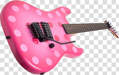 brushes, pink and black electric guitar transparent background PNG clipart