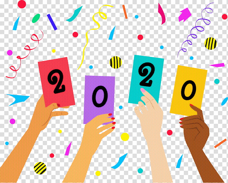 happy new year 2020 happy 2020 2020, Text, Line, Celebrating transparent background PNG clipart