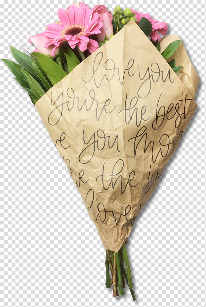 Bouquet Paper Wrap with shadow transparent background PNG clipart