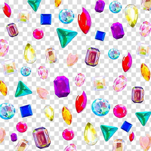 Gems Overlays, assorted color gemstone transparent background PNG clipart