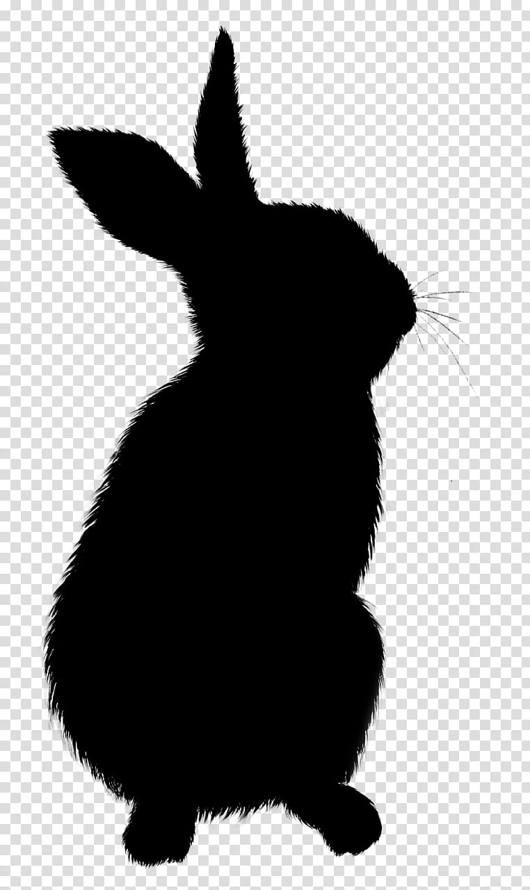 Cat Silhouette, Whiskers, Hare, Paw, Rabbit, Snout, Rabbits And Hares, Tail transparent background PNG clipart
