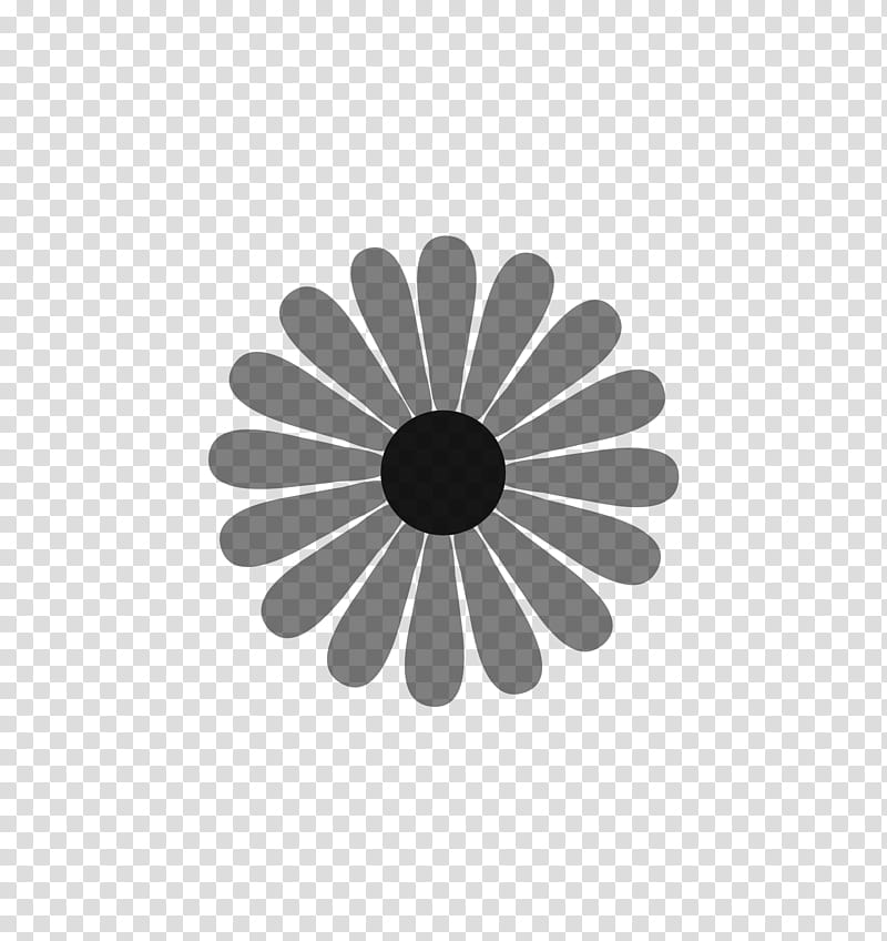 grey and black flower transparent background PNG clipart