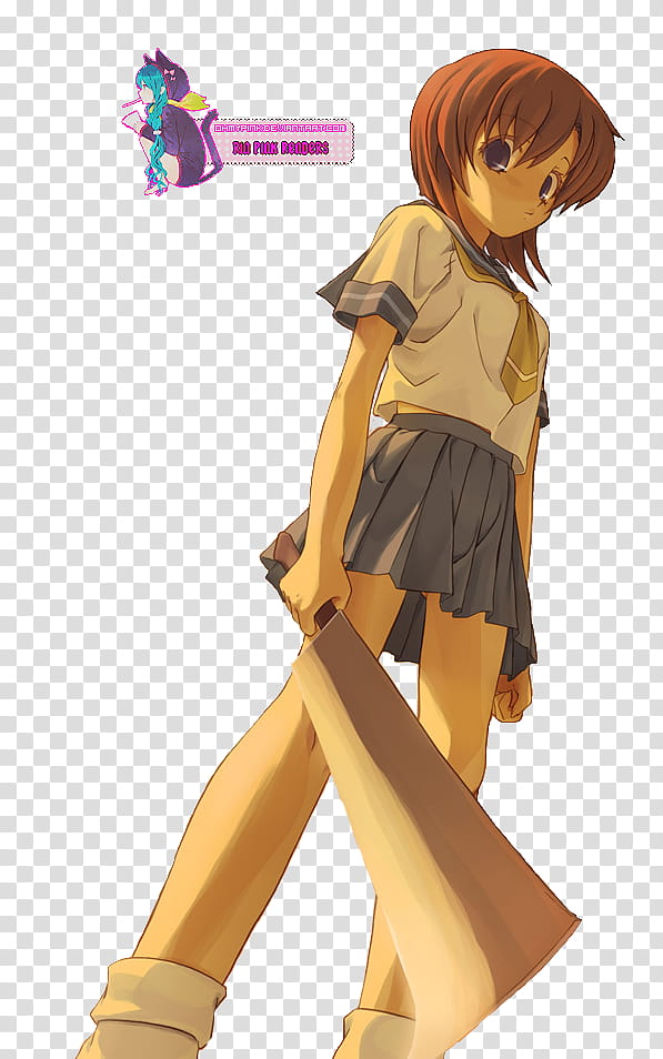 Ryuugu Rena Render, female anime character transparent background PNG clipart