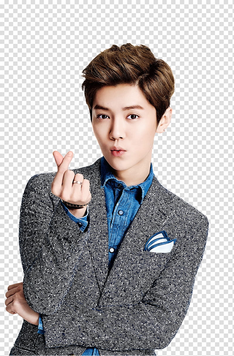 LUHAN, man in gray suit jacket transparent background PNG clipart