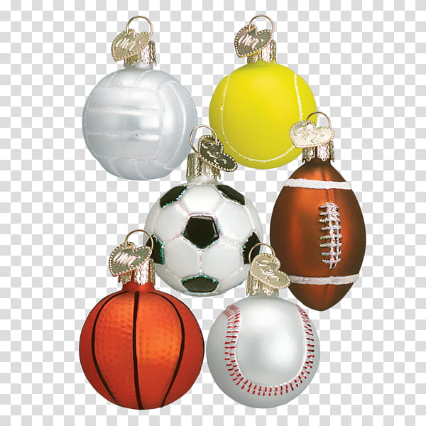 Christmas Tree Ball, Christmas Ornament, Sports, Christmas Day, Old World Christmas, Ball Game, Football, Old World Christmas Glass Ornament transparent background PNG clipart