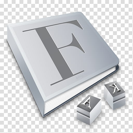 Big Mac OS X Icons,  Font Book transparent background PNG clipart