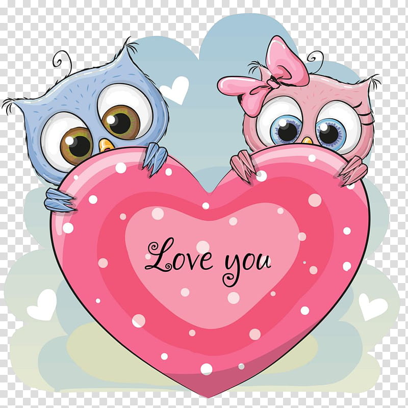 Valentine's day, Pink, Heart, Cartoon, Love, Owl, Valentines Day transparent background PNG clipart