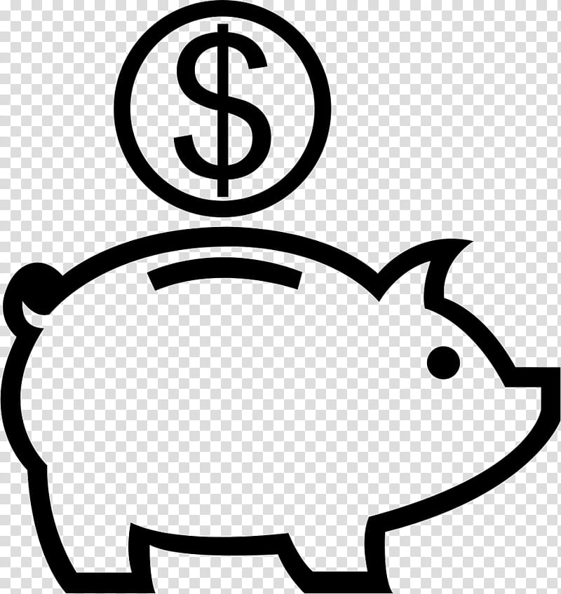 Piggy Bank, Saving, Coin, Money, Banknote, Line Art, Snout, Symbol transparent background PNG clipart