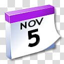 WinXP ICal, November  calendar icon transparent background PNG clipart