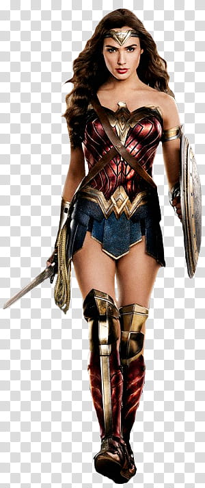 wonder woman Justice league promotional, Wonder-Woman on focus transparent background PNG clipart