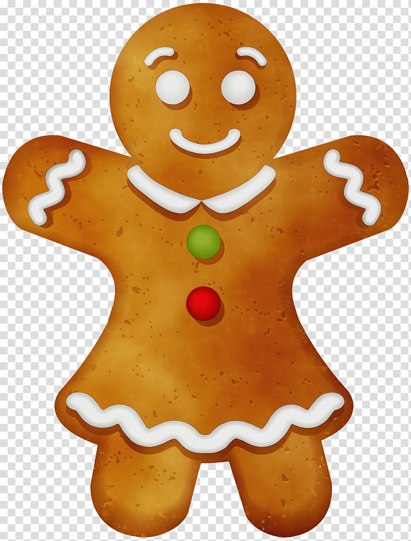 Christmas Gingerbread Man, Watercolor, Paint, Wet Ink, Gingerbread House, Biscuits, Women, Christmas transparent background PNG clipart