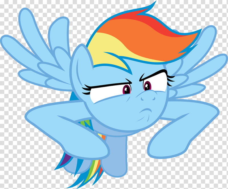 Rainbow Dash Serious Face, blue unicorn transparent background PNG clipart