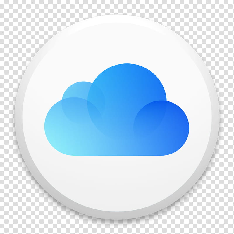 OS X Yosemite iCloud Icons, blue cloud transparent background PNG clipart