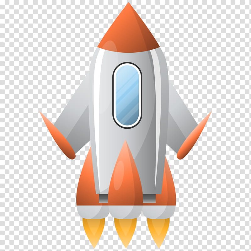 Cartoon Rocket, Takeoff, Spacecraft, Cartoon, Orange, Vehicle transparent background PNG clipart