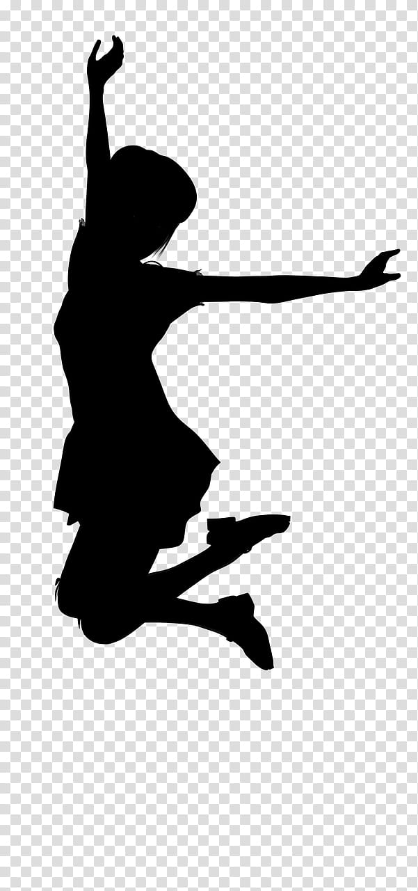 Woman, Silhouette, Girl, Portrait, Jumping, Athletic Dance Move transparent background PNG clipart