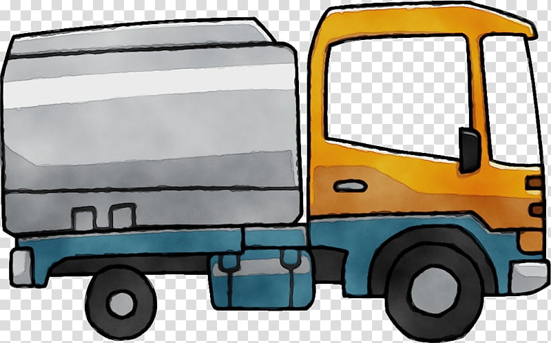 Light, Watercolor, Paint, Wet Ink, Car, Commercial Vehicle, Truck, Transport transparent background PNG clipart