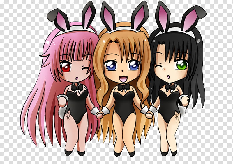 C: Miyabi, Aurora and Jusace bunnys transparent background PNG clipart