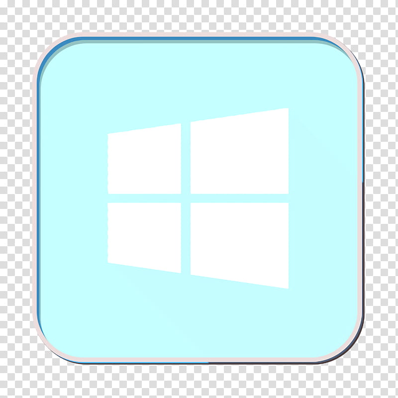 microsoft icon windows icon, Aqua, Turquoise, Text, Azure, Teal, Line, Rectangle transparent background PNG clipart