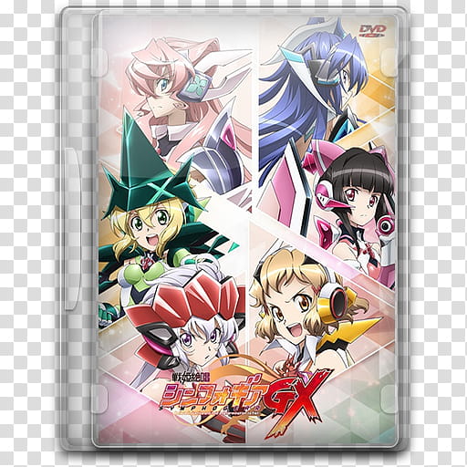 Summer  Anime TV DVD Style Icon , Senki Zesshou Symphogear GX, Believe in Justice and Hold a Determination to Fist., anime DVD case illustration transparent background PNG clipart