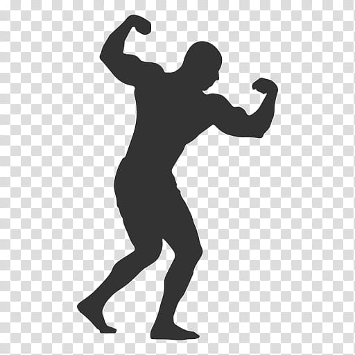Fitness, Bodybuilding, Posture, Muscle, Biceps, Physical Fitness, Silhouette transparent background PNG clipart