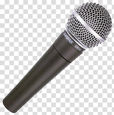 black and gray Shure cordless dynamic microphone transparent background PNG clipart
