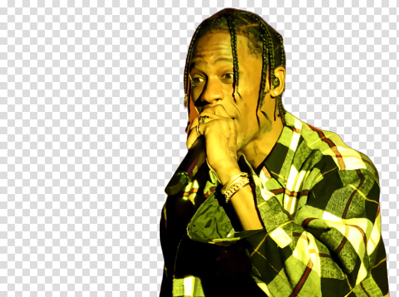 Military Yellow, Travis Scott, Rapper, Singer, Profession, Gesture transparent background PNG clipart