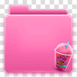 pink slurpee folder icon transparent background PNG clipart