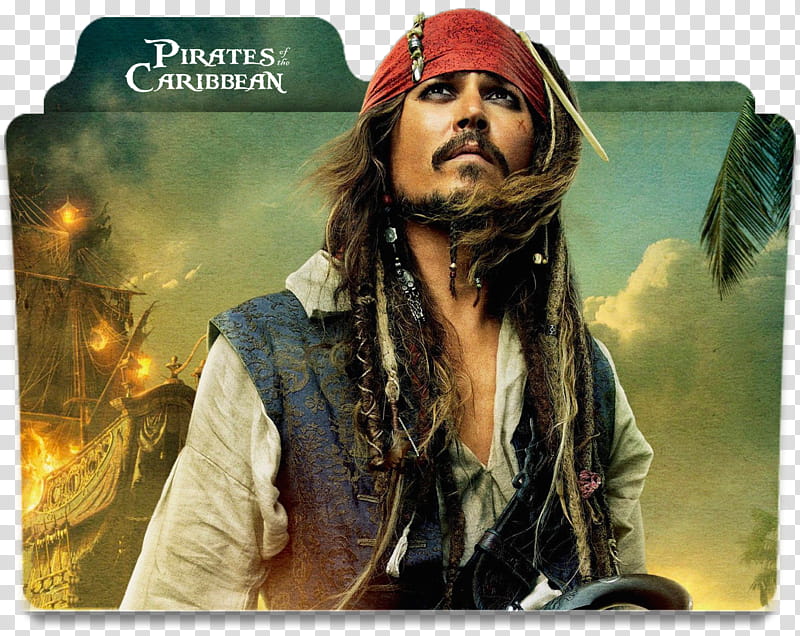 Johnny Depp film folders, piratesofthecaribbean transparent background PNG clipart